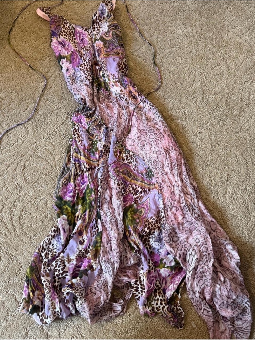 Beaded Animal Print Fairy Dress